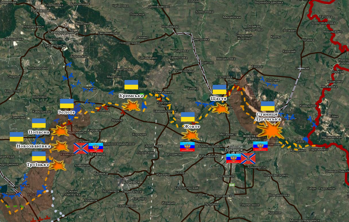Белогоровка на карте луганской области
