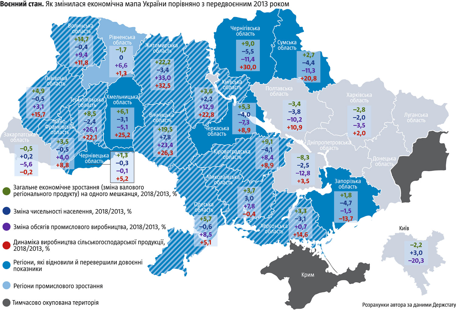 Украина карта плотности населения