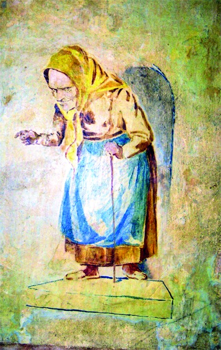 Бруно Шульц "Бабуся", фрагмент фрески